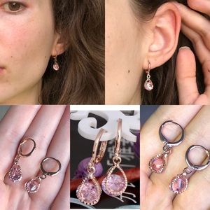 Cute dainty earrings pink